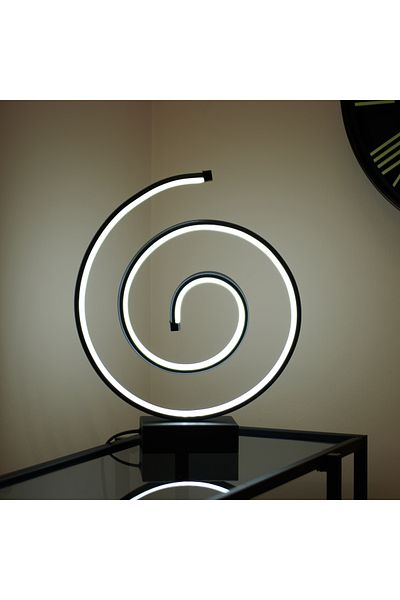 Safir Light Light Snail Led Lampshade - Black - 43 cm