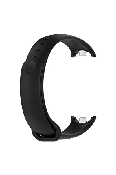 Dexmon Xiaomi Mi Band 8 Mi Band 9 Mi Band 10 Uyumlu Silikon Kordon Kayış Metal Pimli