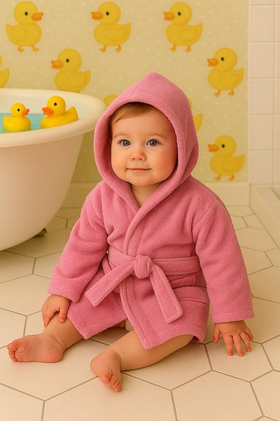 Ender Home Cottonverse Baby & Kids Hooded Bathrobe – 100% Cotton, Unisex