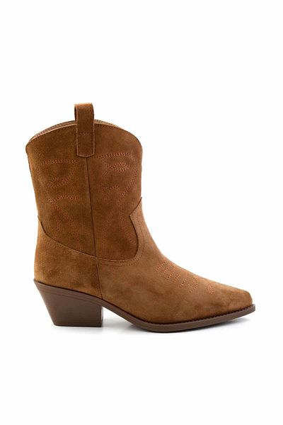 Bambi Γυναικείες μπότες & μποτάκια Camel Suede Γνήσιο δέρμα K02415017502