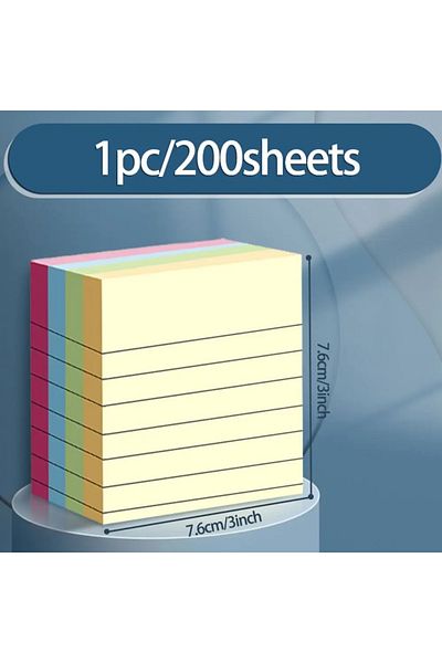 Choice M Colorful Sticky Notes School Stationery Student 200 Sheets Scribed Sticky Notes Index Tabs Office.