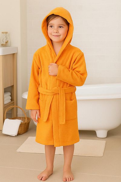 Ender Home روب حمام بغطاء للرأس من Cottonverse للمراهقين والأطفال – 100% قطن، للجنسين