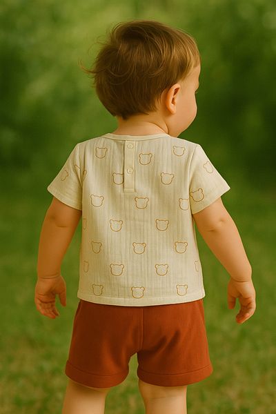 Aşina Baby Boy,Children Muslin Bottom Top Suit Boy Suit 100% Cotton Muslin Suit