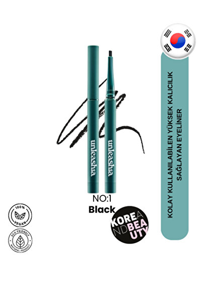UNLEASHIA Easy Glide Flat Eyeliner 01 Deep Black | Kolay Sürümlü Eyeliner