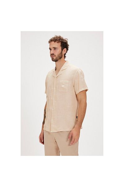 Bad Bear Lyne Men's Beige Classic Collar Shirt