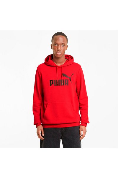 Puma Essential Big Logo Men's Red Hooded Sweatshirt