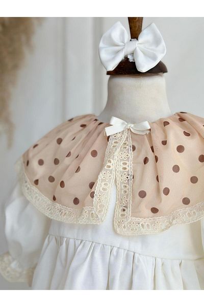 Hobidik Baby Off-White Polka Dot Dress