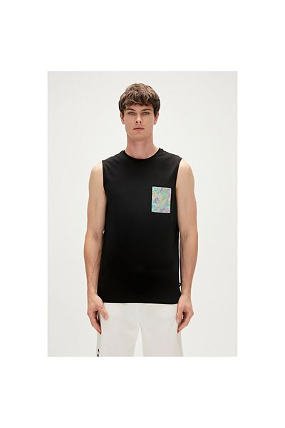Bad Bear Monstera Men's Black Crew Neck Tank Top