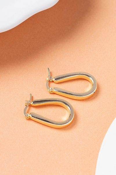 Elika Silver Gold Colored Women's Bijouterie Earrings