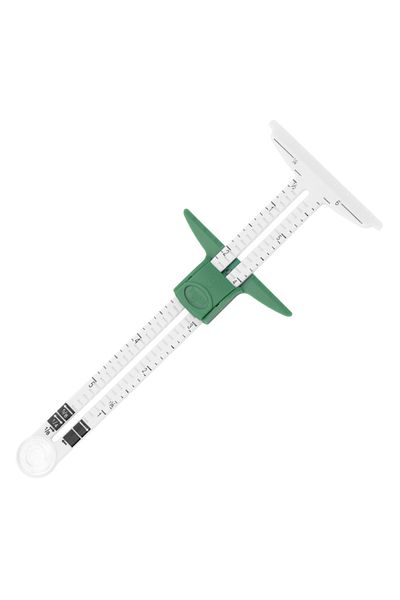 Choice 17.3cm White Kraball 5-in-1 Sliding Gauge Measuring Ruler Plastic Drawing Tailor Patchwork Ruler Tem