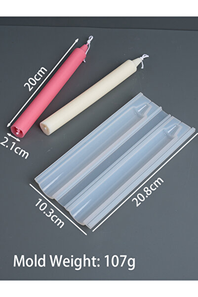 Choice قالب شمعة سيليكون طويل بمقاسات S/M/L، تصميم بسيط، قالب شمعة مدبب بعصا ...