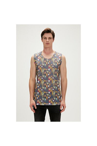Bad Bear Areole Tank-top Anthracite Cinnamon Patterned Men's Undershirt