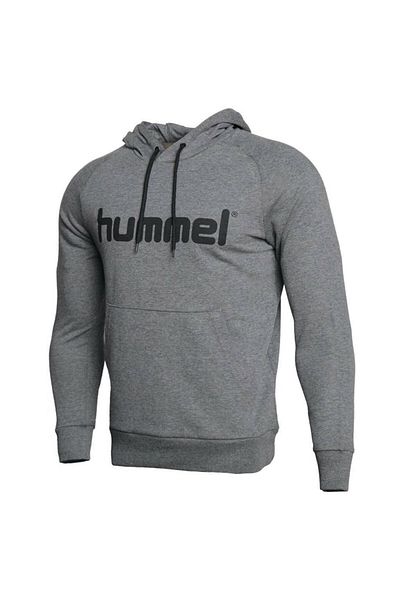 hummel Ανδρικό φούτερ Volus με γκρι στάμπα με κουκούλα