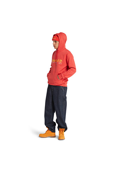 Timberland Ls 50th Anniversary Est. 1973 Erkek Turuncu Kapüşonlu Sweatshirt