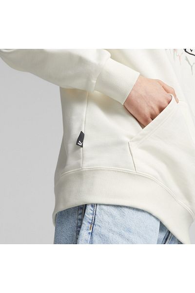 Puma Ανδρικό φούτερ με κουκούλα εκρού SwxP Worldwide