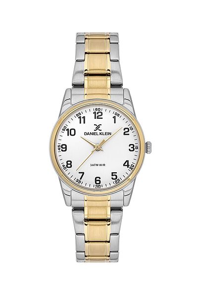 Daniel Klein Dke.1.10178.2 Steel Cord 30 Mt Water Resistant Yellow Silver Color Women Wrist Watch