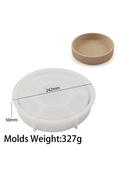 Choice قوالب سيليكون لوعاء شموع مخطط دائري كبير الحجم، وعاء زهور من الجبس الأسمنتي، وعاء تخزين مصنوع يدويًا