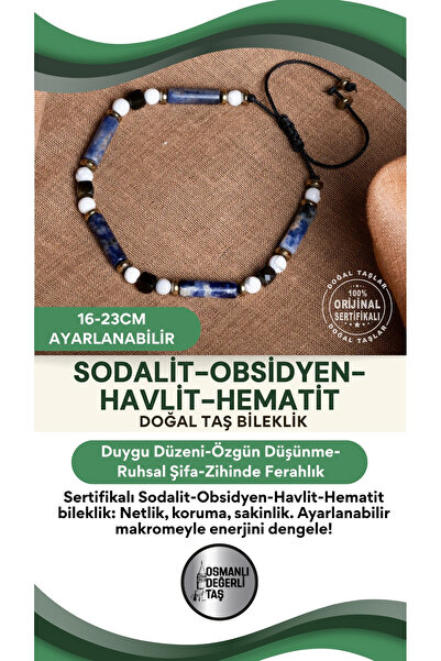 OSMANLI DEĞERLİ TAŞ سوار مصنوع من حجر السيليسايت والأوبسيديان والهافليت والهي...