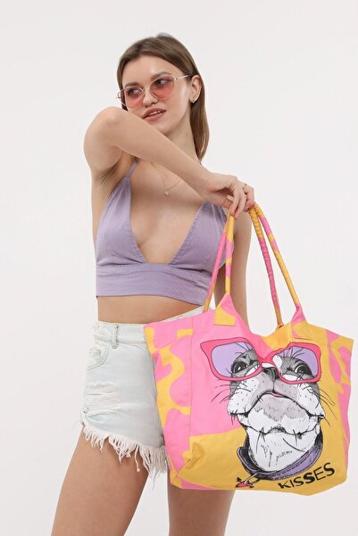 Bolder Daisy Pink Glasses Dog Beach Bag