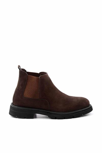 Bambi Καφέ Nubuck Γνήσιο Δερμάτινο Ανδρικές Μπότες & Μποτάκια E02951132001