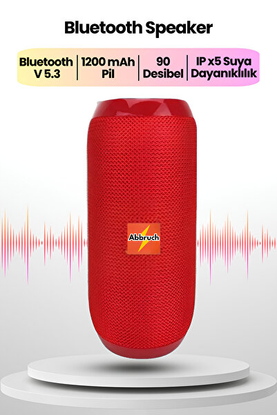 Abbruch Taşınabilir Bluetooth Hoparlör 90 Db 1200 mAh Sd Kart Aux Usb Girişli Fm Radyo Hoparlör Ses Bombası