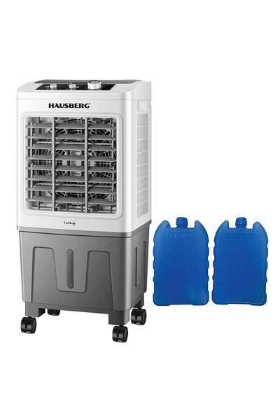 Hausberg Portable Air Cooler Hb-5961ab, 75w, 20l, 3 Speeds, Mechanical Control, Accessories Included
