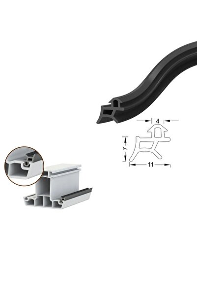 DKF CONTA PVC kapı ve pencere siyah conta 85 metre pimapen fitili tamirat contası