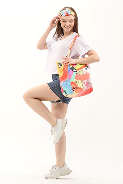 Bolder Happy Bag Rainbow Pattern Beach Bag