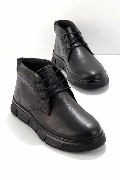 Bambi Black Floater Γνήσιο Δερμάτινο Ανδρικές Μπότες & Μποτάκια E02381081740
