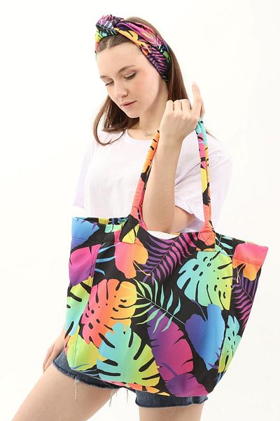 Bolder Happy Bag Elephant Pattern Beach Bag