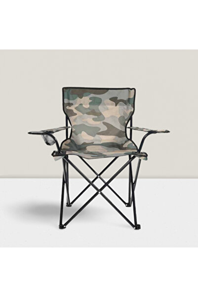 Bazzarjı Çantalı Desenli Kamp Sandalyesi – Katlanabilir Balıkçı, Plaj ve Pikn...