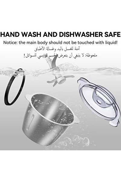 Denx Electric Meat Grinder, Food Processor Blender With 3L Stainless Steel Bowls, Vegetable Chopper