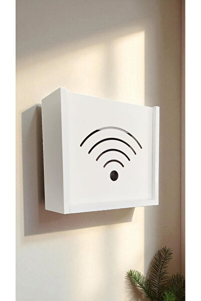 Emdief Home 36,5X33X13 cm %100 MDF Modem Saklama Kutusu WiFi Kutusu