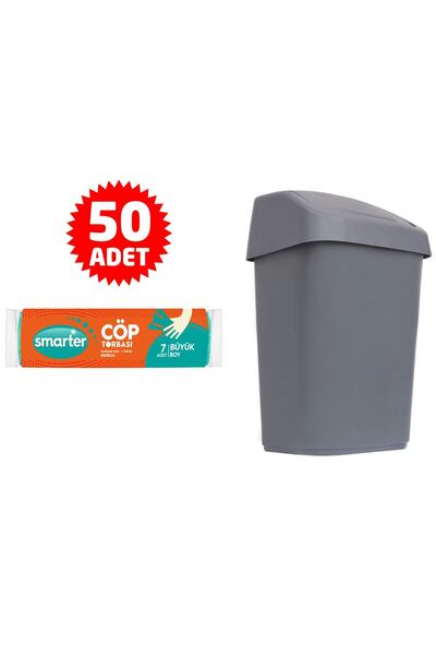 SMARTER 50li Büyük Boy Çöp Poşeti Çöp Kovası Büyük