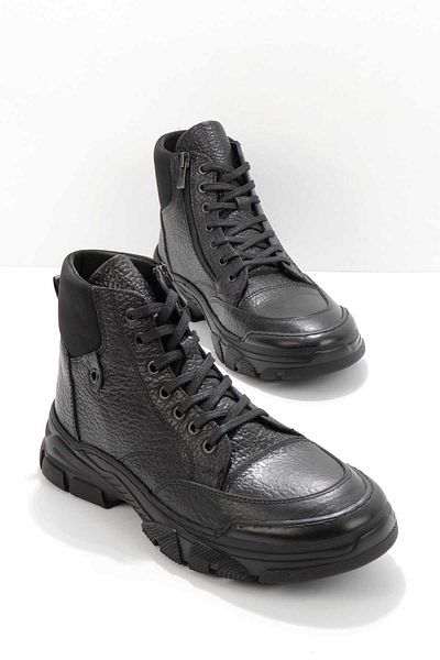 Bambi Black Floater Γνήσιο Δερμάτινο Ανδρικές Μπότες & Μποτάκια E02380902540