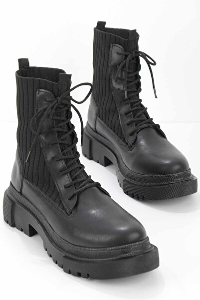Bambi Siyah Kadın Bot & Bootie K02578000509