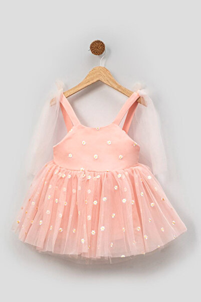 Baby Animals Kız Bebek Elbise Kız Çocuk Elbise Doğum Günü Parti Düğün Elbise Askılı Astarlı Papatya Elbise