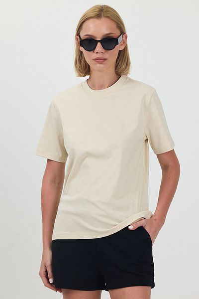 gothamvibes Γυναικείο T-Shirt Basic Cream