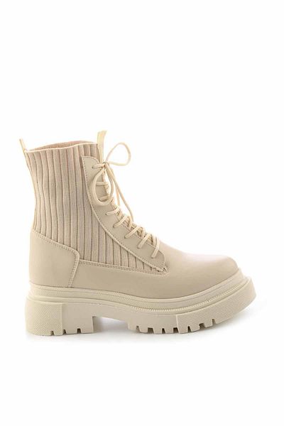 Bambi Cremefarbene Stiefel und Stiefeletten für Damen02578000509