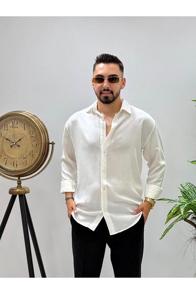 JACK CAPRİO Ανδρικό πουκάμισο μεγάλου μεγέθους με υφασμάτινο Louis που δεν χυθεί ιδρώτα και δεν κολλάει στο σώμα