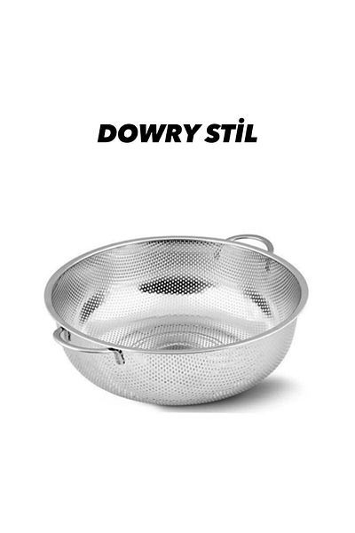 DOWRY STİL Steel 26 cm Stainless Pasta Strainer