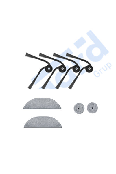 Asgard Grup Roborock Saros 10 compatibil cu 4 perii laterale 2 mopuri