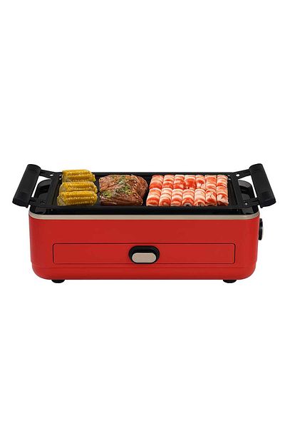 Generic 2 In 1 Smokeless Electric Grill & Hot Pot – Nonstick Bbq, Shabu Pan, Indoor Party Cooking