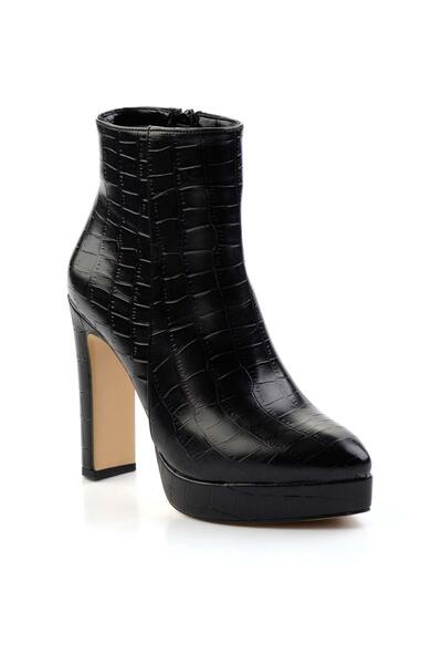 Bambi Siyah Kadın Bot & Bootie K02926060511
