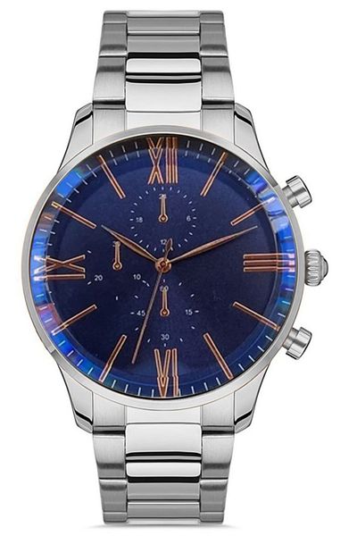 İSTLİV Silver Color Men's Wristwatch with Roman Numerals
