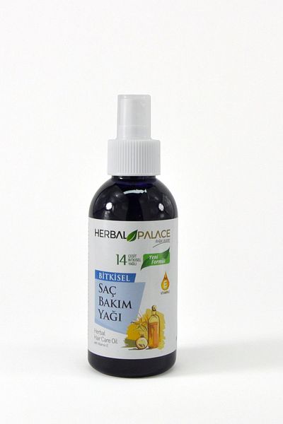 Herbal Palace زيت العناية بالشعر مع فيتامين E - 14 نوعًا من الزيوت النباتية