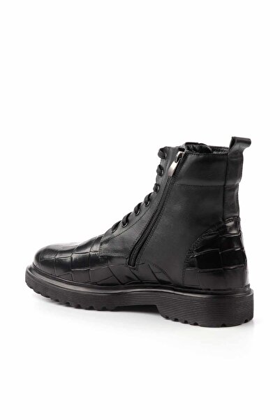 Bambi Siyah Kroko Hakiki Deri Erkek Bot & Bootie E02798102311