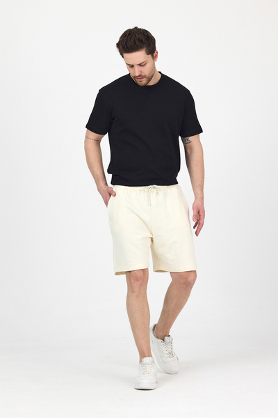 gothamvibes Ανδρικό διαχρονικό κρεμ σορτς