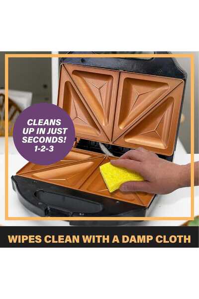 Generic Non-stick Sandwich Maker – Compact Electric Toaster Grill, Fast Heat, Cool Handle, Easy Clean