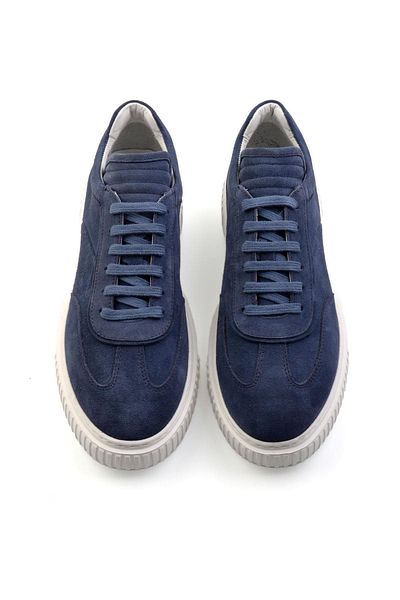 Bambi Indigo Leather Men's Sneaker E 01901360502